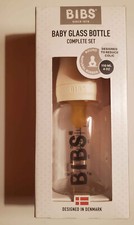 BIBS Baby Glass Bottle Complete Set - 110ml 4 Ounces - New In Box