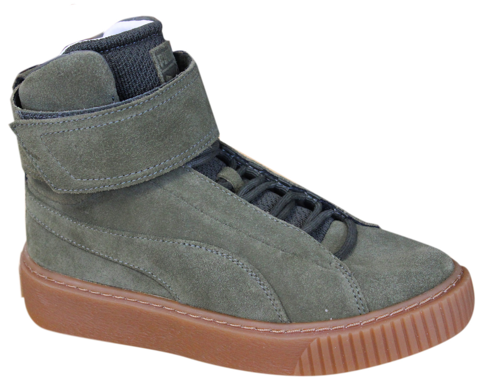 puma olive green trainers