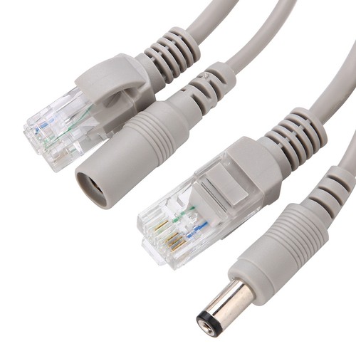 15M RJ45+DC Ethernet CCTV Kabel Für IP Kameras NVR System Cat 5 Weiß - Afbeelding 6 van 10