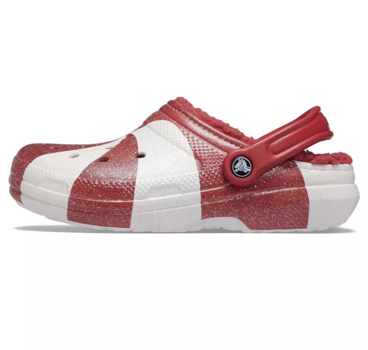 Crocs Classic Lined Holiday Christmas Candy Cane Clogs Shoes Unisex NEW Crocs Lined Classic Christmas Candy Cane Holiday Clogs Shoes  main image 3