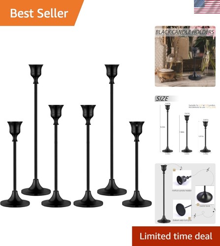 Candlestick Holders,Taper Metal Candle Holder for Candlesticks Black Candelab...