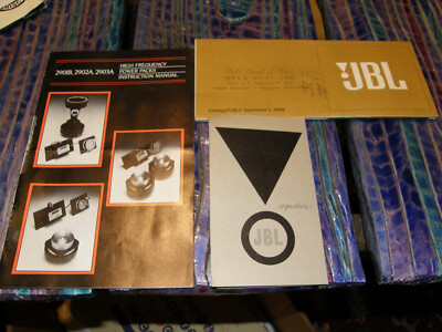 JBL catalog 2901B 2902A Instruction ++ Ott's Hi-fi Freds Sound of music Portland