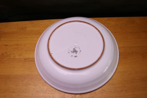 Caleca Italy 8.5 " Pasta Bowl (s) Peach Grey/Blue Green Garland Pottery MINT! - Picture 2 of 3