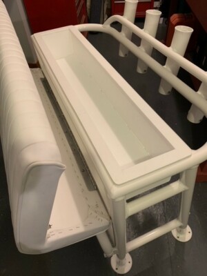 Leaning Post Drop-in Storage Tray 36 3/4 x 7 3/4 White