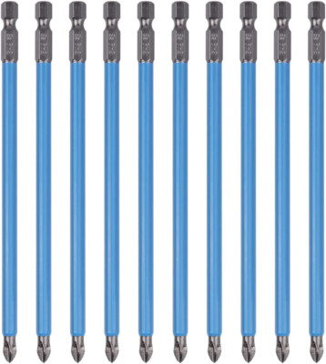 10PCS Long Phillips Driver Bits PH2 Driver Bits Long Phillips Drill Bit Set