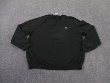 Lacoste Sweater Mens 6 L Black Stretch Golf Pullover Grandpa Classic Logo Casual