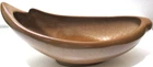 Vintage Frankoma Pottery Crescent Planter Bowl # 211 Brown Satin 12 3/4" Long