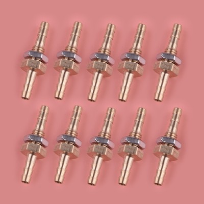10x 1/4'' inch 6mm Brass Bulkhead Fitting Hose Barb Connector Tube Joiner New