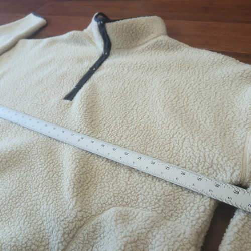 J.crew maglione pile vintage donna colore beige polare taglia 2xl - Foto 6 di 13