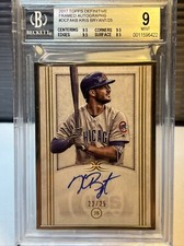 2017 Topps Definitive Framed Autograph Kris Bryant #22/25