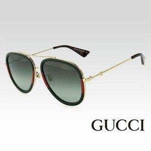 GUCCI GG0062S 003 Gold Green Gradient Lens Aviator Sunglasses 