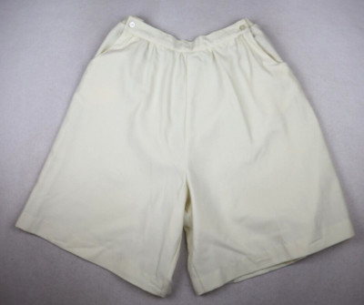Vintage Women's Shorts Ivory White Hight Waist Wide Leg VICKI WAYNE'S Size 36
