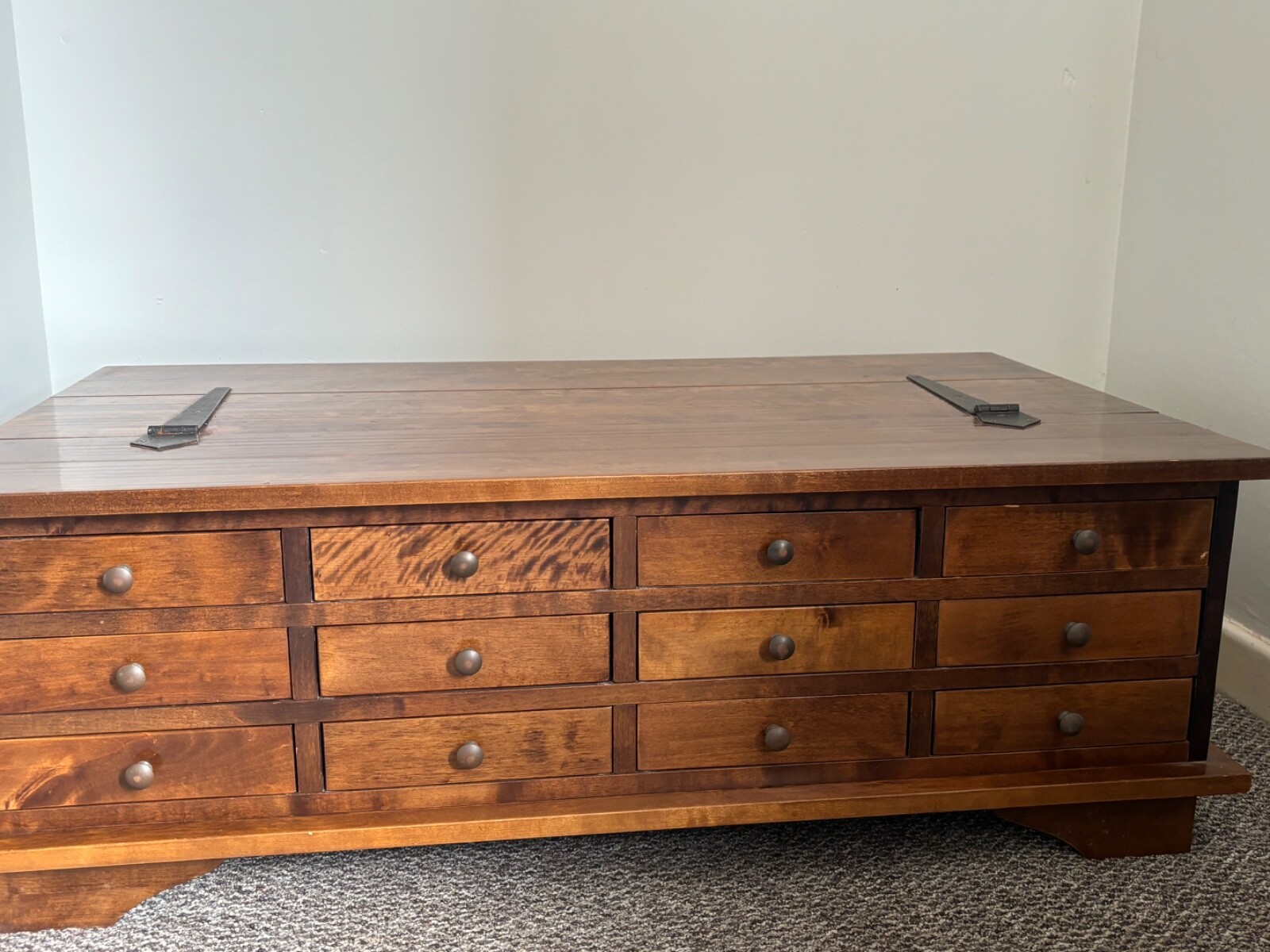 Laura Ashley Garrat 9 Drawer Coffee Table Chestnut Finish 🚚 Available