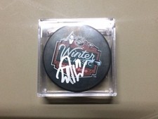 Milan Lucic Signed Autographed 2010 Winter Classic Official Hockey Puck UDA Auto