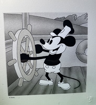 『蒸気船ウィリー』の限定版セリグラフ Walt Disney 1994 Limited Edition Serigraph STEAMBOAT WILLY ~ One