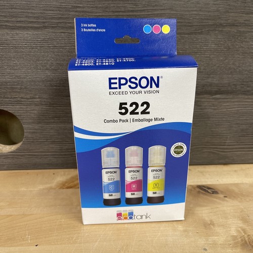 EPSON 522 EcoTank Ink Ultra-high Capacity Bottle Color Combo T522520-S Exp 2027 - Bild 1 von 3