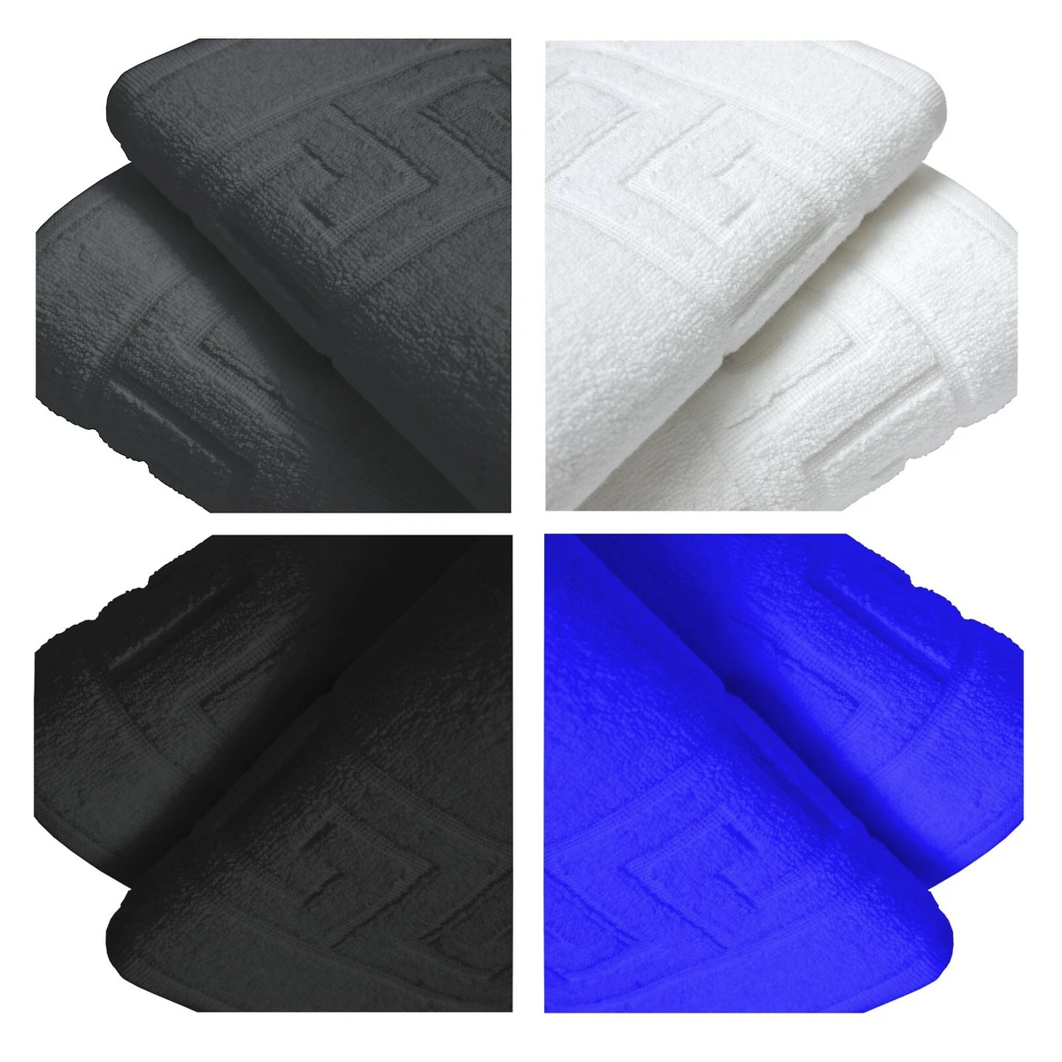 12X Hotel Quality Bath Mat Towel Greek Key Design Bathroom Rug 100