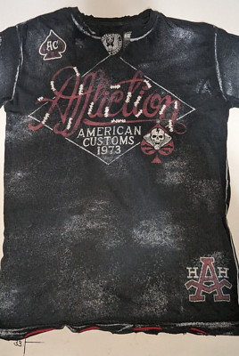 Affliction American Custom men's t-shirt, biker, Large.