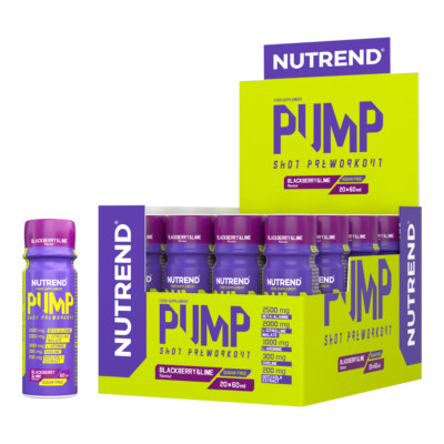 Nutrend PUMP Shot 20x60ml Ampulle   Koffeinfreies Pre-Workout, Fokus & Energie