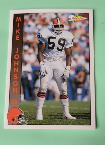 1992 Pacific Mike Johnson Football Cards #52 - Cleveland Browns - 第 1/2 張圖片