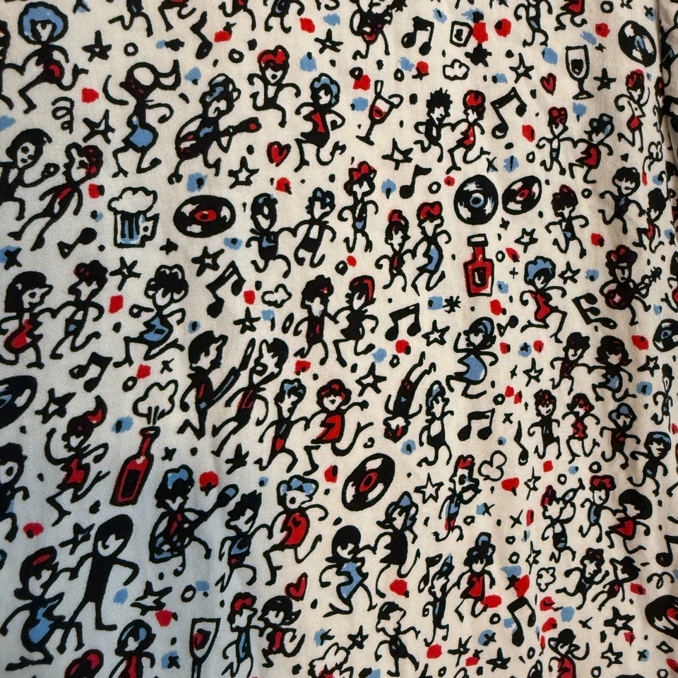 Camisa de fiesta Straight To Hell Rock N Roll para hombre grande con botones suelta corta Slv Foto 2 de 4