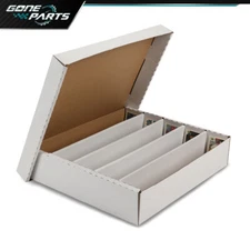 New 5000 Count 5 Row Corrugated Cardboard Box Sport Trading Card Storage