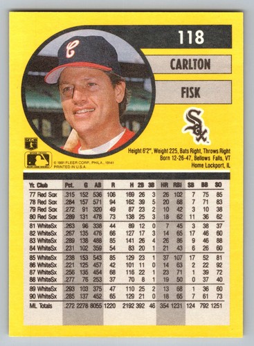 1991 Fleer Baseball #1-249. SET BREAK YOU PICK. BUY 2+, GET FREE SHIPPING - Picture 217 of 453