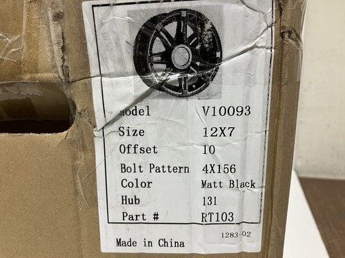 1 pr 12" RockTrix RT103 ATV UTV Wheel Rim | 12x7 et10 | 4x156 4/156 | 4+3 offset - Picture 4 of 5