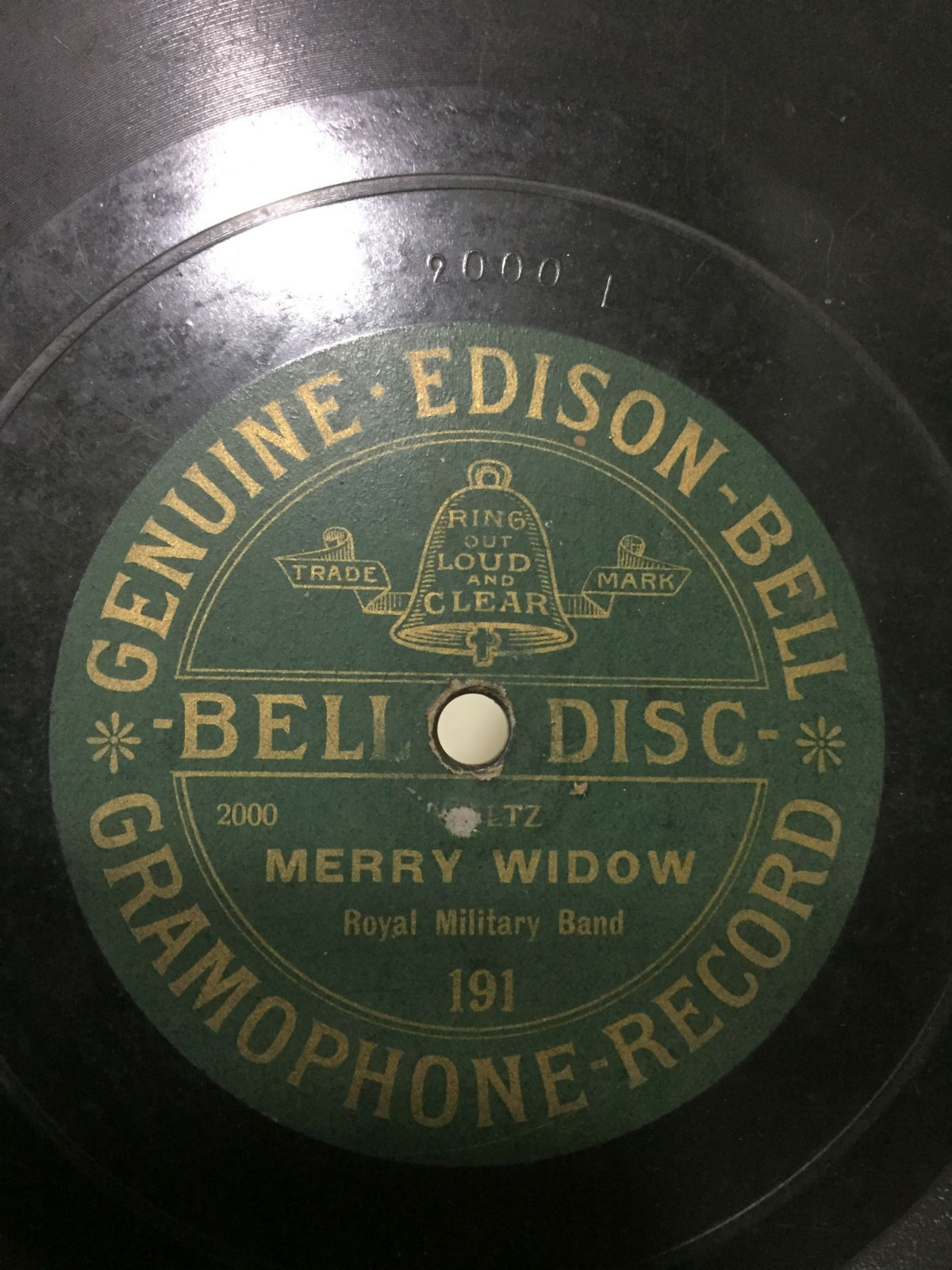 Royal Military Band Bell Edison Gramophone Disc Waltz Rare 78 Rpm Record VG+