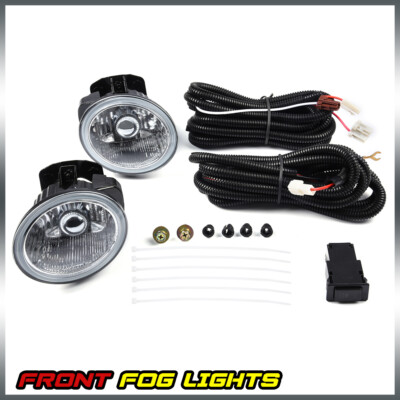 Fit For 02-04 Nissan Altima Clear Lens Front Bumper Driving Fog Lights W/ Switch