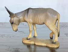 8"  SCALE ANRI  BERNARDI  NATIVITY  DONKEY WOODCARVING  ASS