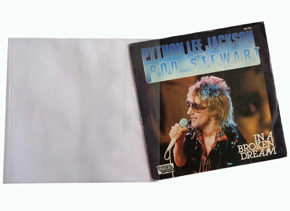 100 BUSTE PER DISCHI VINILE 7" (45 GIRI) copertine protettive trasparenti  - Immagine 2 di 2