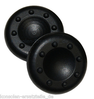 2 x Thumbstick Gummi Daumen-Kappe für Xbox 360 Analog Controller Joystick -schw.