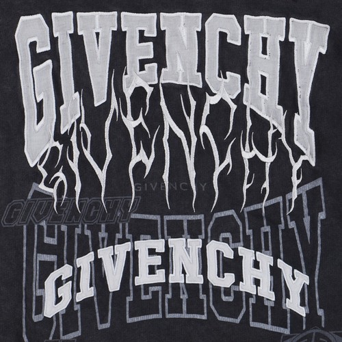 Givenchy Washed Black Embroidered Multi Logo Oversized Hoodie | Size S RRP $2255 - Picture 6 of 11