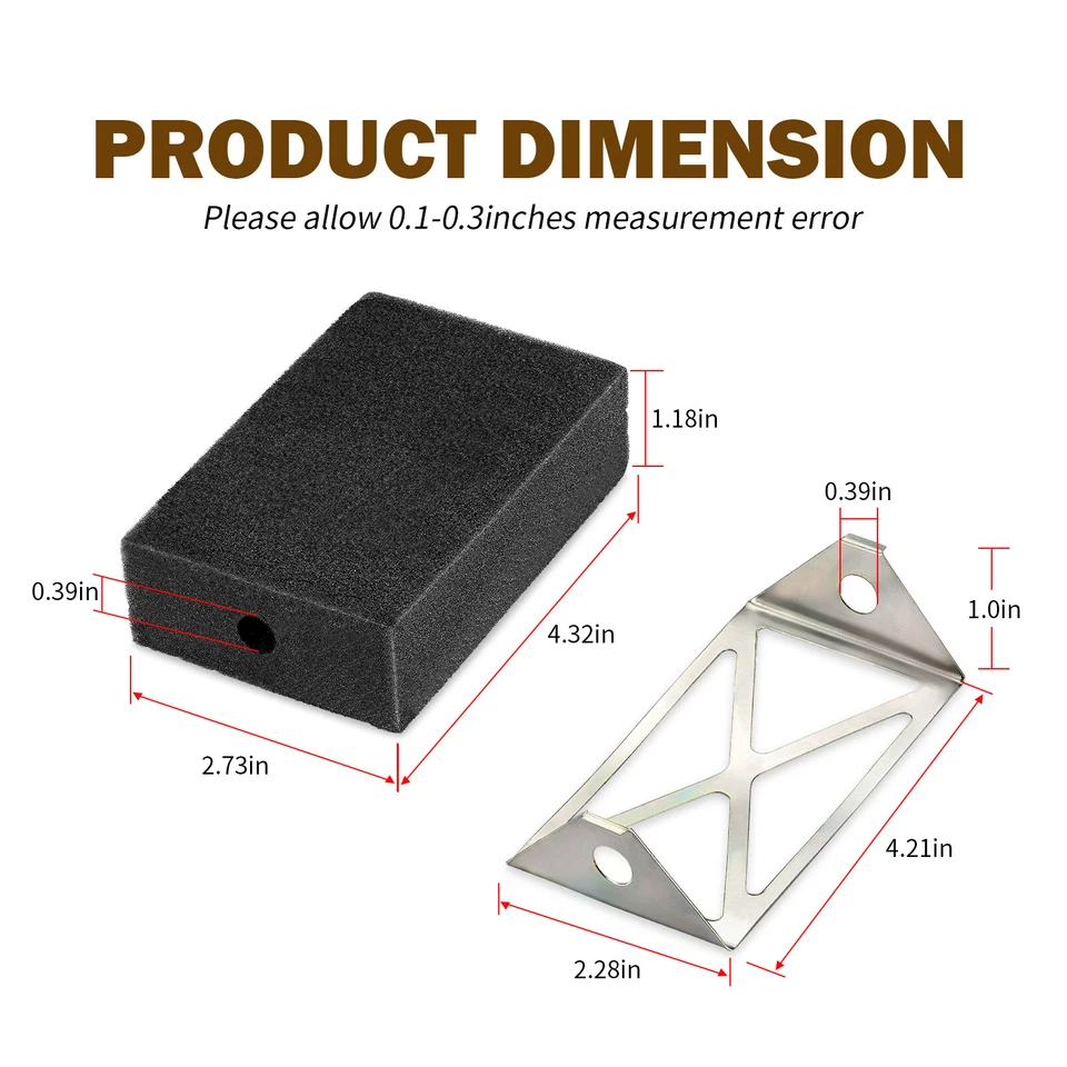 Filtro de aire y placa de montaje para Honda CT70 1970-1982 / XL70 1974-1976 / SL70 1973 Foto 4 de 4