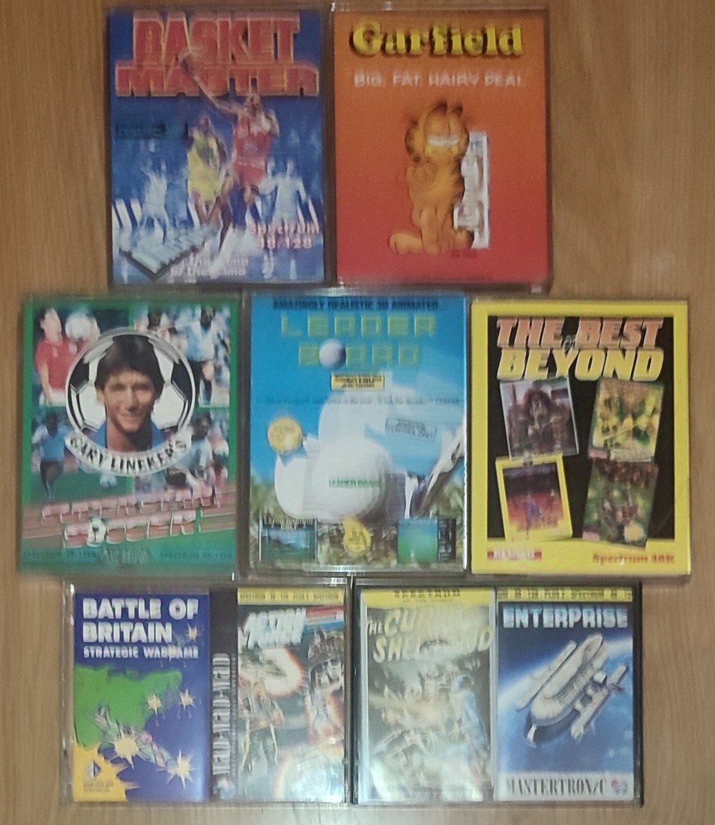 ZX Spectrum 48/128k - multiple games listing - large cases - sold