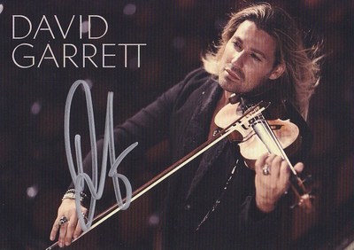 DAVID GARRETT signed autographed 4x6 photo promotional postcard