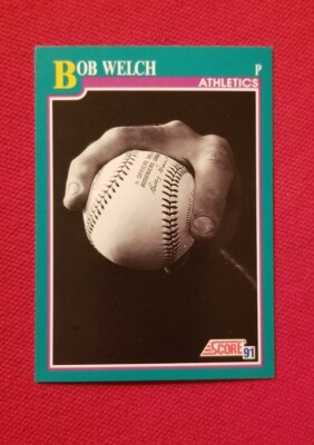 1991 Score Bob Welch Split-Finger #568 Oakland Athletics FREE SHIPPING