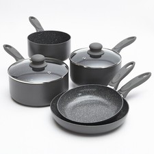 Image of Durastone Grey 5 Piece Non-Stick Cookware Set