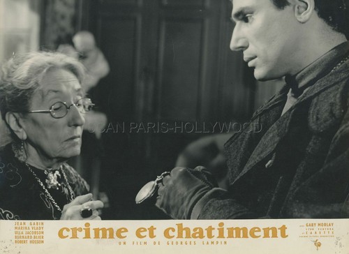 GABRIELLE FONTAN ROBERT HOSSEIN CRIME ET CHATIMENT 1958 PHOTO ORIGINAL