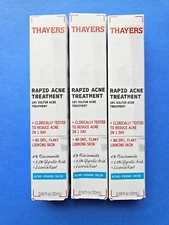 3 PACK Thayers Rapid Acne Treatment 10% Sulfur 4% Niacinamide 2.5% Glycolic Acid