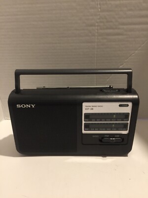 Sony ICF-38 AM FM 2 Band Portable Radio | eBay