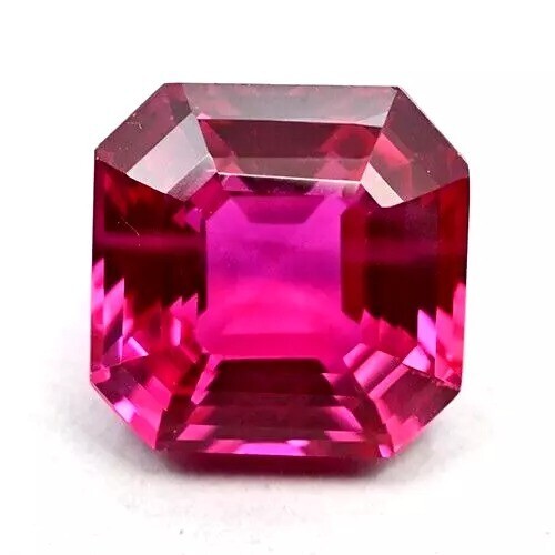 Natural Certified Mogok Pink Ruby Loose Gemstone 9.85 Ct Asscher Cut