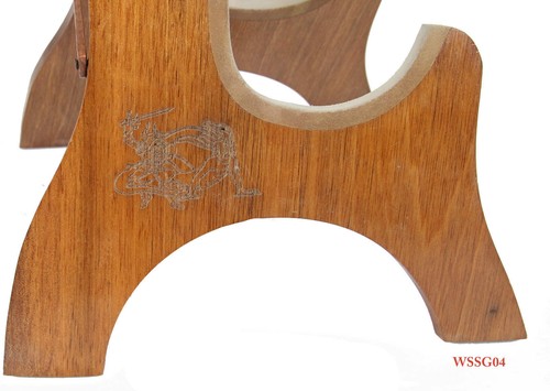 Solid Mahogany Laser Picture Wood Stand For 21" Soprano Ukulele Violin WSSG01-11 - Picture 18 of 47