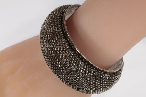 Bracciale Rigido Con Intrecio Mangata Bijoux: Gioiello Donna Argento, Anallergico E Nickel Free, Fatto A Mano In Zama