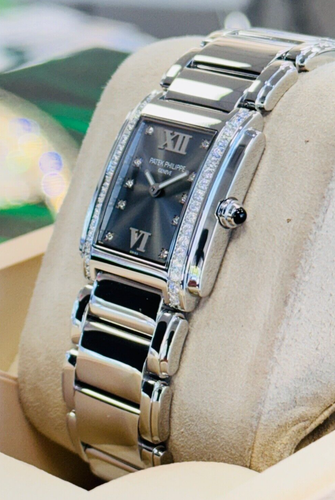 Patek Philippe Twenty 4 Gris Cadran 4910/10A-010 Acier Diamant Femmes Montre - Photo 4 sur 8