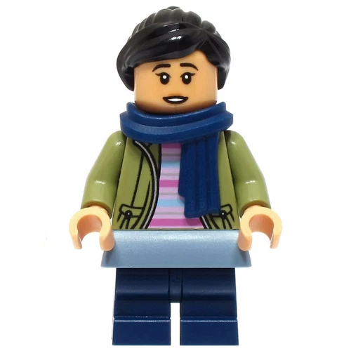 new LEGO Hogwarts Student Minifig - Cho Chang with scarf, olive-green jacket