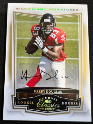 HARRY DOUGLAS 2008 Donruss Classics Significant Signatures Gold RC AUTO #18/50