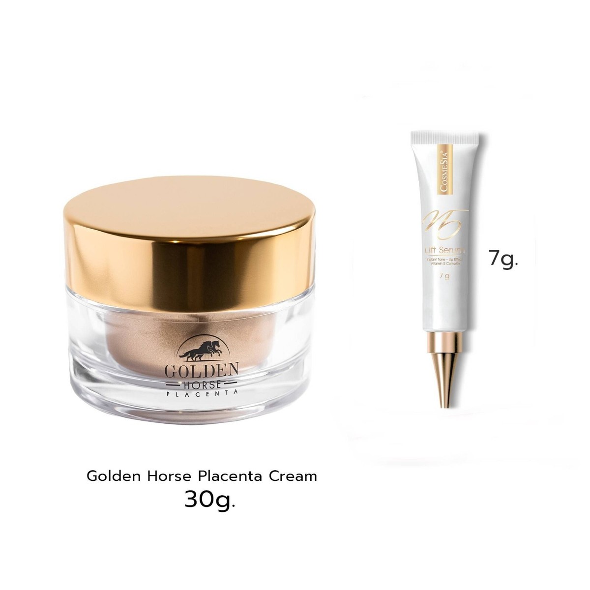 Cosmesia Golden Horse Placenta Cream 30g + V5 7g Soft light