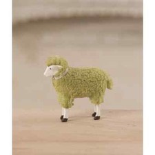 Bethany Lowe Pastel Green Wooly sheep lamb figurine, TD1122P, NWT